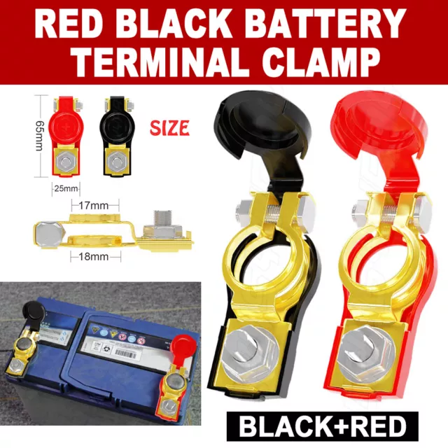 2*Battery Terminal Car Vehicle Quick Connector Cable Clamp Clip Auto Accessories