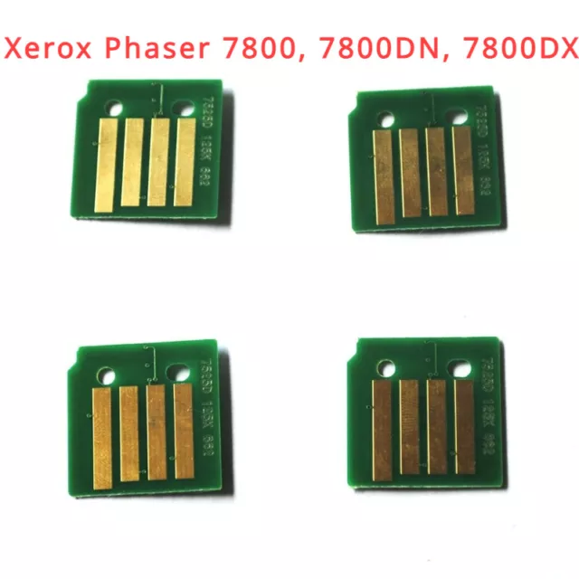 4 Toner Chip (106R01570~1573) for Xerox Phaser 7800, 7800DN, 7800DX Refill (DMO)