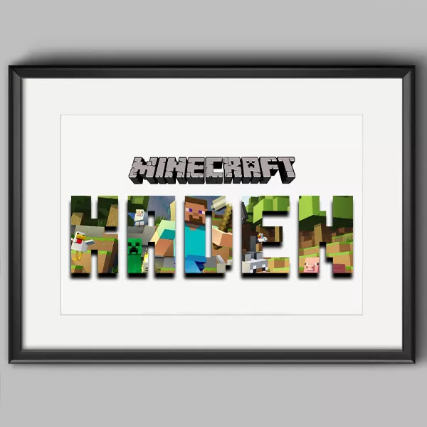 Minecraft Kids Gaming Poster A3 Printed on 260gsm Quality Paper