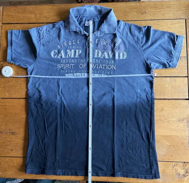 Polo-Shirt mit Stretch Camp David in Grau-dkl grau ,Gr.XXL ,tadellos ,Ansehen