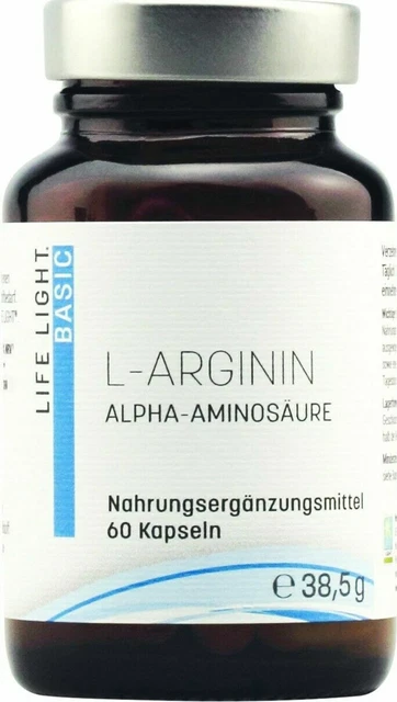 Arginine 500 mg + Vitamin B6 (300%) - Life Light 60 Capsules - Dietary...