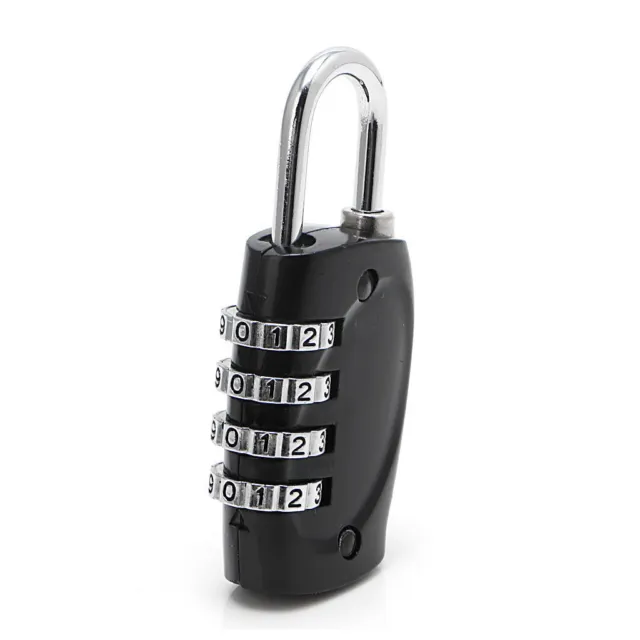 Suitcase Luggage Padlock 4 Dial Digit Combination Metal Code Password Lock