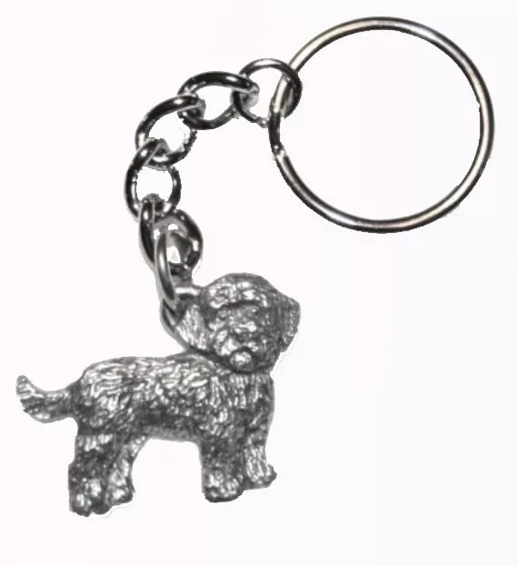 Cockapoo  Dog Keychain Keyring Harris Pewter Made USA Key Chain Ring