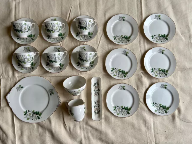 Beautiful Royal Stafford Fine Bone China Camellia Tea Service Set