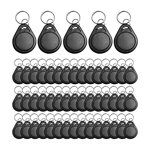 �50 PCS ID 125Khz RFID Writable Rewritable T5577 Key Fob Tag for RFID Writer