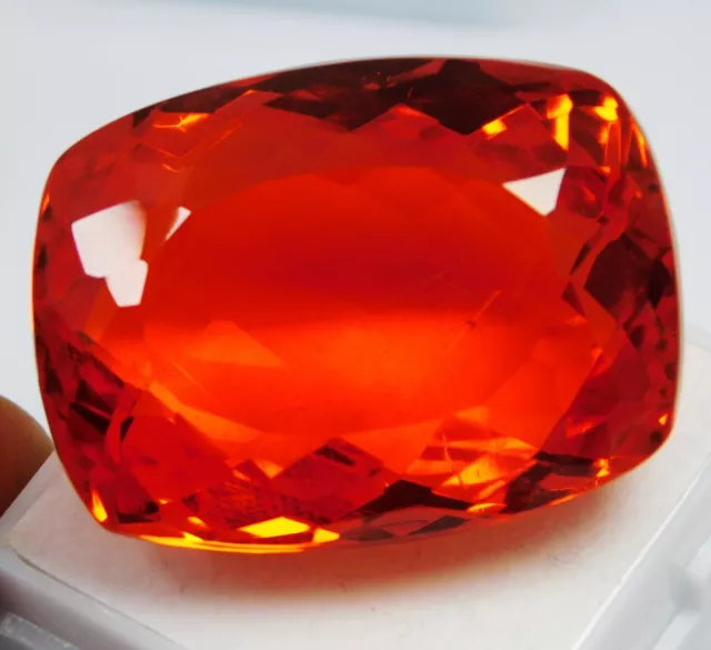 Natural 73.30 Ct Awesome Fire Sparkling Mexican Orange Fire Opal Loose Gemstone