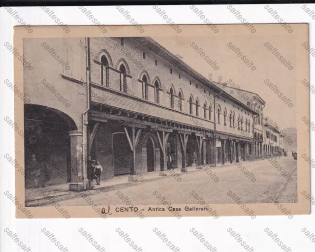 Rm Cartolina Cento Antica Casa Gallerani  1930 Viagg. Ferrara Emiglia Romagna