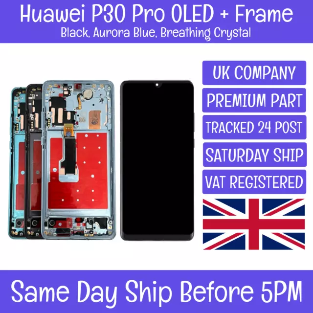 Huawei P30 Pro OLED LCD Screen Display Touch +Frame+Earpiece (Fingerprint OK)