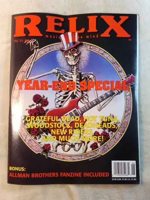 Relix Music Magazine Dec 1994 Vol 21 No 6 Grateful Dead Hot Tuna Woodstock