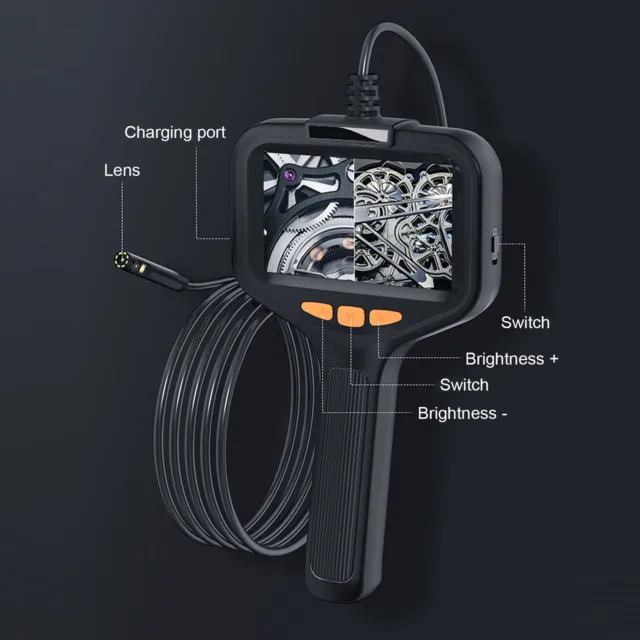 Caméra 'inspection Endoscope Portable étanche De 8mm Avec écran Pour