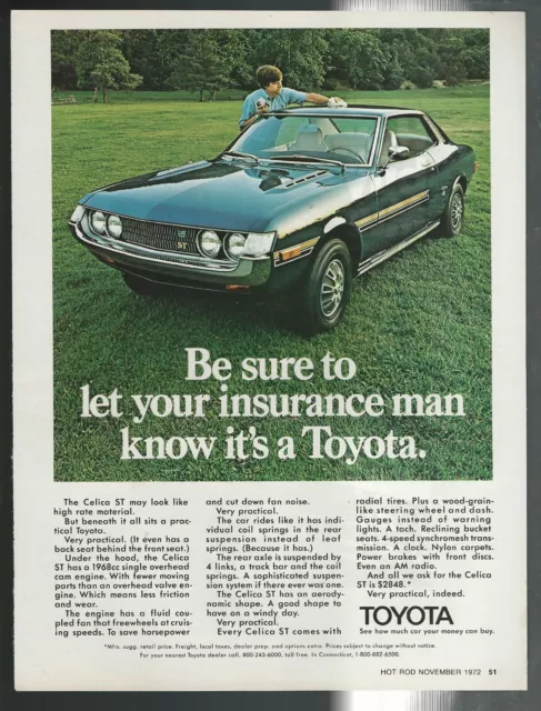 1973 TOYOTA CELICA ST advertisement, Toyota Celica print ad, ST coupe