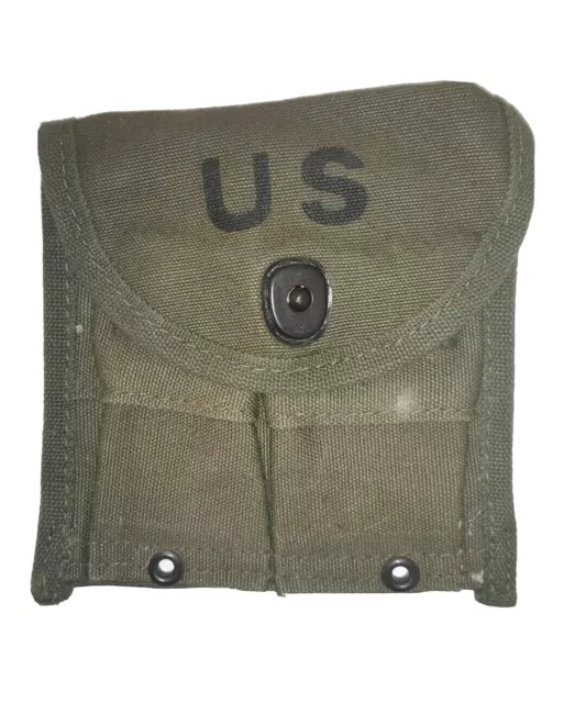 Vintage US Army M1 Carbine Webbing Ammo Pouch Korean Vietnam War Era