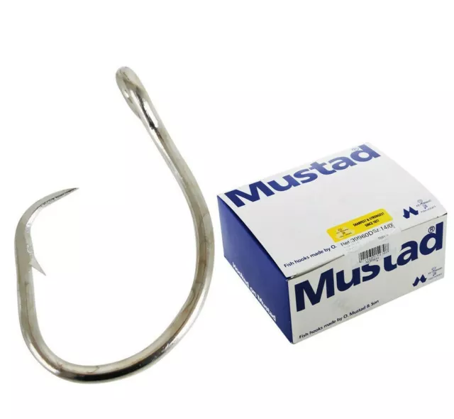 12 MUSTAD 7897-DT Size 25 Double Duratin Tuna Lure Belly Hook-Grab