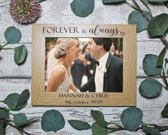 Forever and Always | Personalised Photo Frame | ENGRAVED Gift | For 7X5 or 6x4 P