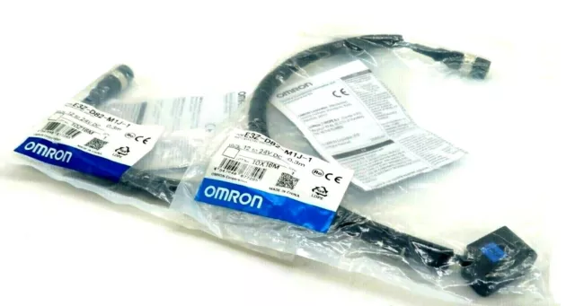 Neuf Lot De 2 Omron E3Z-D82-M1J-1 0.3M Interrupteur Photoélectrique E3ZD82M1J1