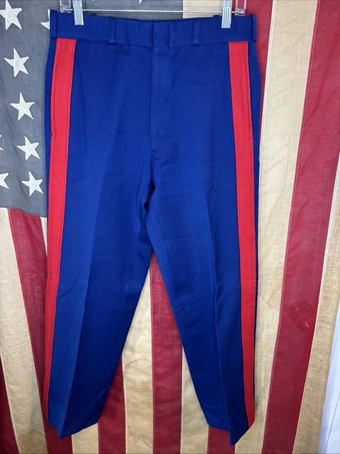 USMC MARINE CORPS Dress Blues Trousers Pants Blood Stripe NCO 35R $35.00 -  PicClick