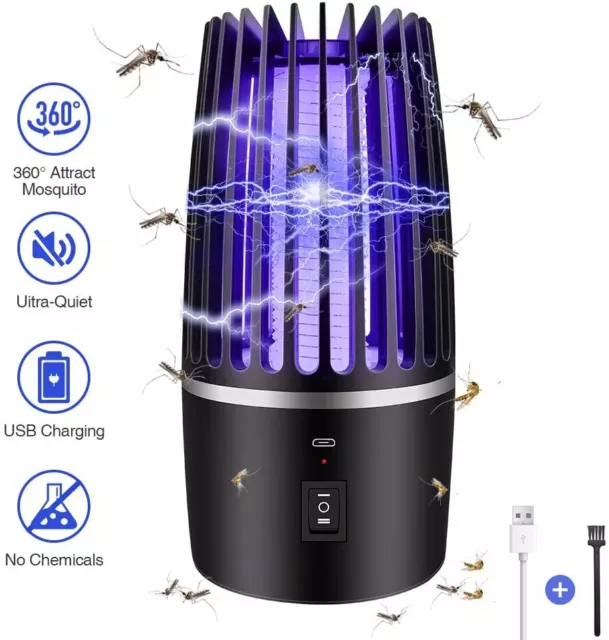 3in1 LED UV Insektenvernichter USB Moskito Lampe Elektrisch Insektenfalle