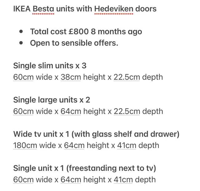 IKEA BESTA MEDIA Wall Units £150.00 PicClick UK
