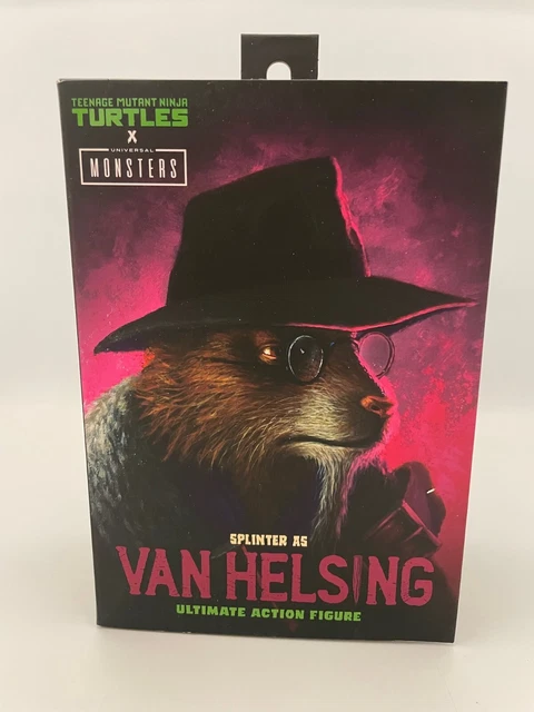 NECA Universal Monsters Teenage Mutant Ninja Turtles Splinter as Van Helsing NEW
