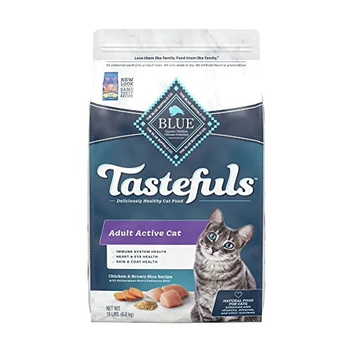 Comida natural para gato seco natural búfalo de vida saludable para búfalo azul pollo y arroz marrón