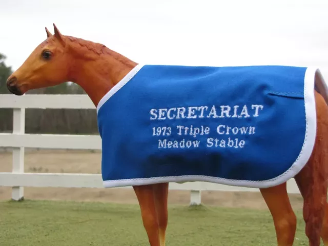 SECRETARIAT embroidered blanket for Breyer TB thoroughbred race racehorse horse