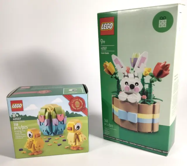 Lego 2Lot Easter Basket (40587) & Easter Chicks (40527) New in Box