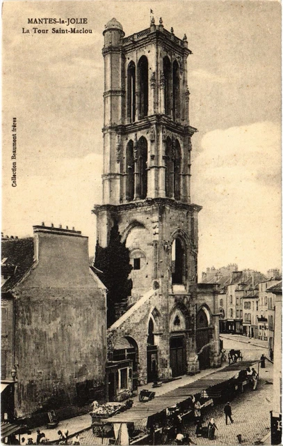 MANTES LA JOLIE France La Tour St Maclou Vue De La Place Du