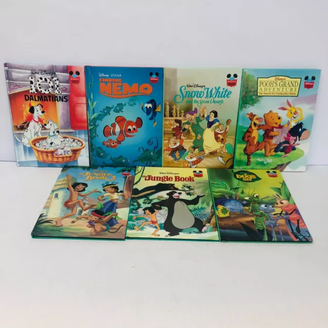 Disney's Wonderful World of Reading Book Lot- Snow White Nemo 101 Dalmatians