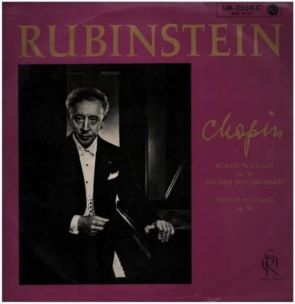 LP Arthur Rubinstein , Frédéric Chopin Sonate Nr. 2 B-Moll Op. 35 Mit Dem Trau
