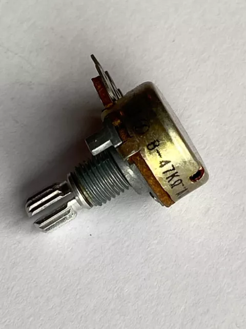 Potentiometer Poti, ALPS  47kB  NEU 6mm Achse 15mm breit 25mm