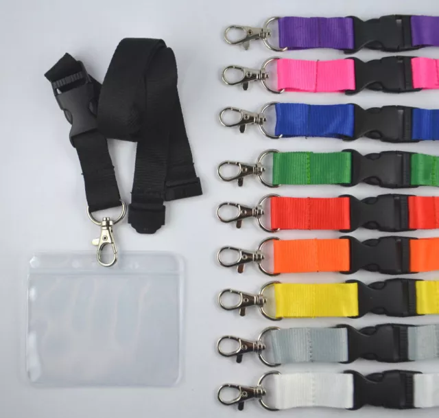 10 x Schlüsselband mit Ausweishülle EC Kartenhalter Lanyard Ausweishalter