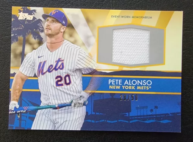 2023 Topps Series 2 Pete Alonso All-Star Jersey Relic /50 88ASR-PA Gold Mets