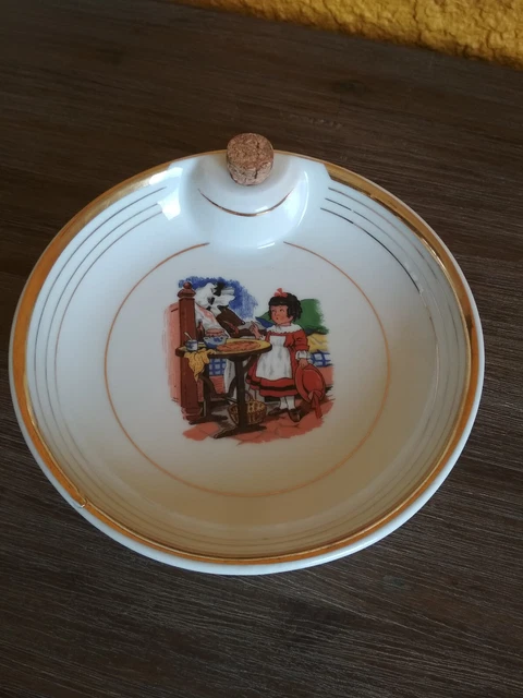 ASSIETTE À BOUILLIE en porcelaine Vintage ancienne vaisselle pour bébé