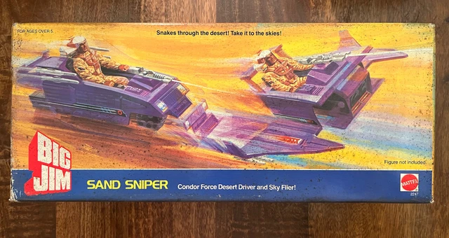 Big Jim Sand Sniper 1986 - Vaisseau Du Désert, Jouet Ancien Avec Boîte Et Notice