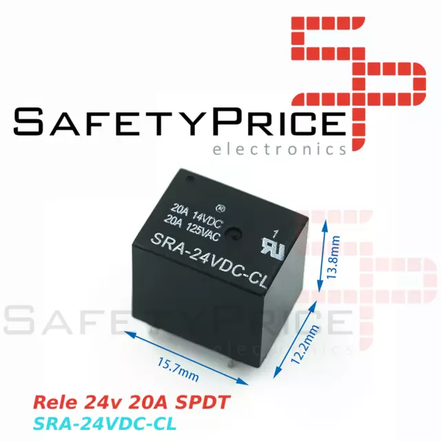 Relais 24V 20A SPDT - SRA-24VDC-CL