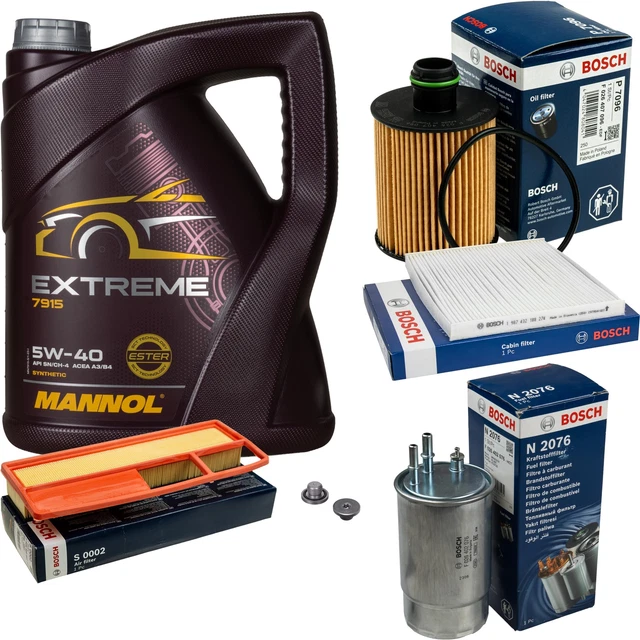 BOSCH INSPECTION SET 5 L mannol extreme 5W-40 pour VW Polo 1.2 EUR 99,72 - FR