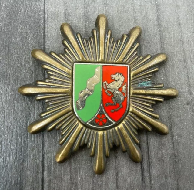 Obsolete German Police Cap Badge Nordrhein Westfalen Police Collectable Rare!
