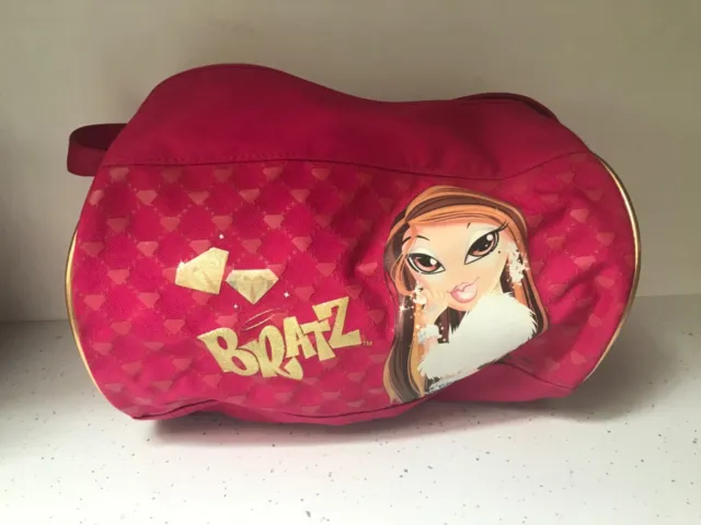 Vintage Bratz Doll Pink zip up Holdall Bag Travel case hold-all handbag