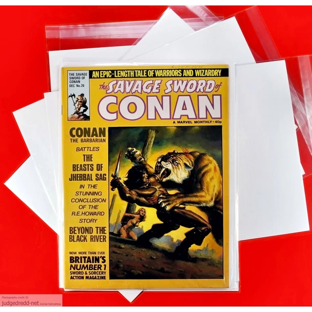 COMIC BAGS AND Boards A4 Size0 for Savage Sword of Conan Marvel UK