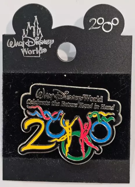 Trading Disney Pin Walt Disney World 2000 Celebrate the Future Hand in Hand   A2