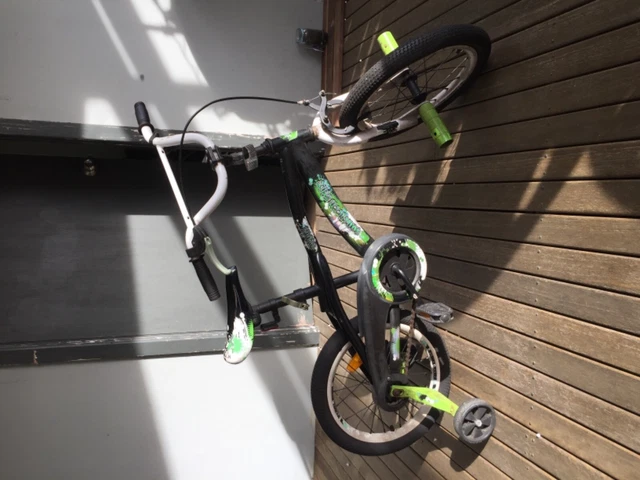 Used green bicycle