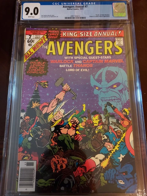 Avengers Annual #7 (1976); Death of Warlock, Gamora, Pip; CGC 9.0+ Annuals 6 8 9