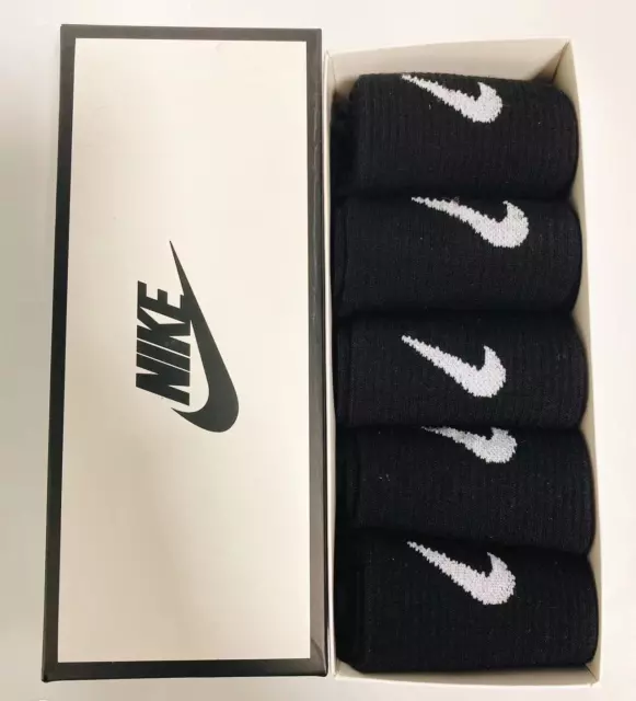 Nike Socks 5 Pairs Women/ Men Sports Socks Cotton Socks Casual Mid-Tube Socks