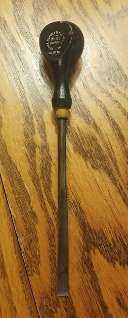 Office Supply and Equipment Co Inc. South Bend Wooden Handle Tool. Rare Vintage