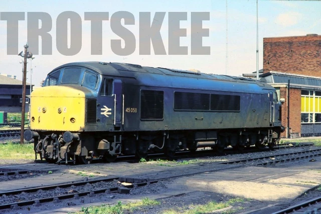 35mm Slide BR British Railways Diesel Loco Class 45 45058 Saltley 1986 Original