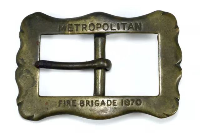 Vintage Metropolitan Fire Brigade 1870 Brass Belt Buckle Reproduction