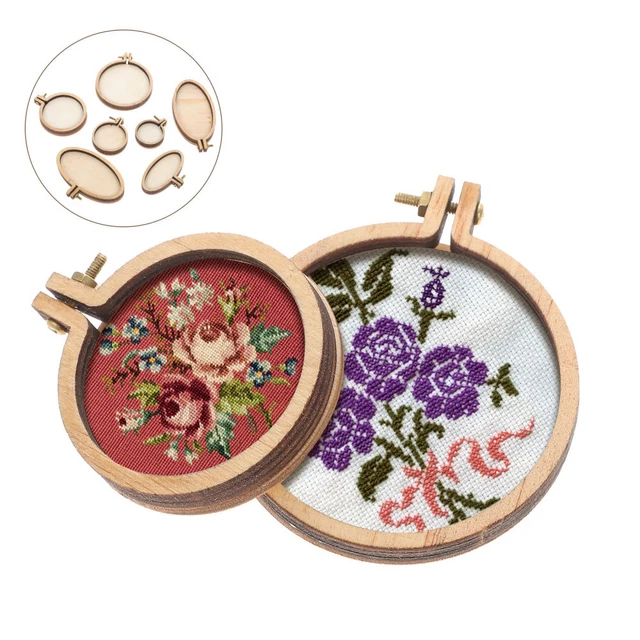16 piezas Anillos redondos de decoración hágalo usted mismo bordado aros colgante hágalo usted mismo colgante para artesanía