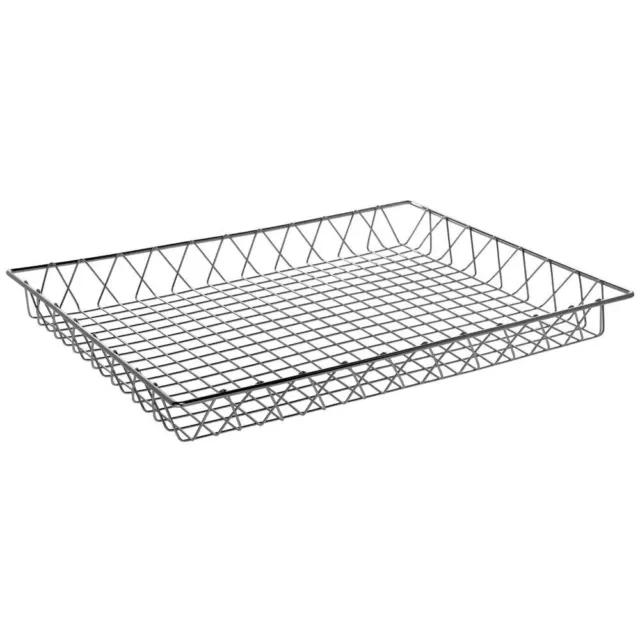 HUBERT® Wire Display Basket Rectangular Chrome Plated Pastry Basket Bakery Tray