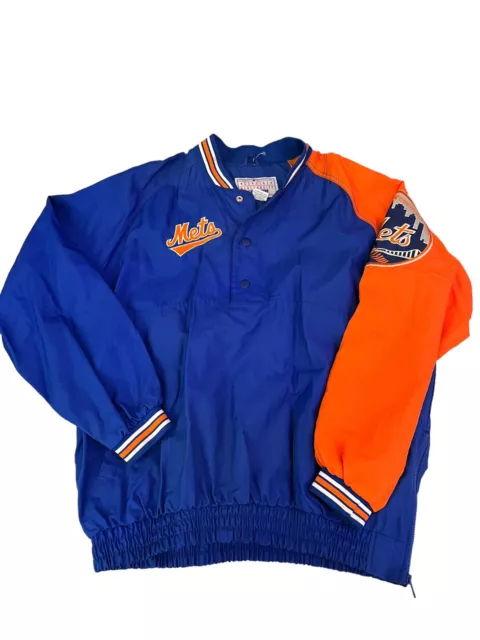 Vintage New York Mets STARTER Mens Puffer Pullover jacket RARE NY MLB XL DIAMOND