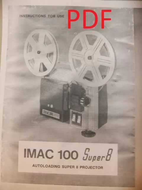 Instructions cine movie projector IMAC 100 super 8 - Email/CD